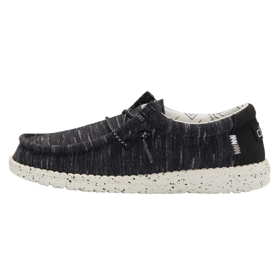 Kids' Hey Dude Wally Slip On Shoes Black | EYG-216894