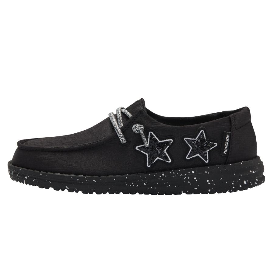 Kids' Hey Dude Wendy Slip On Shoes Black | QGE-639587