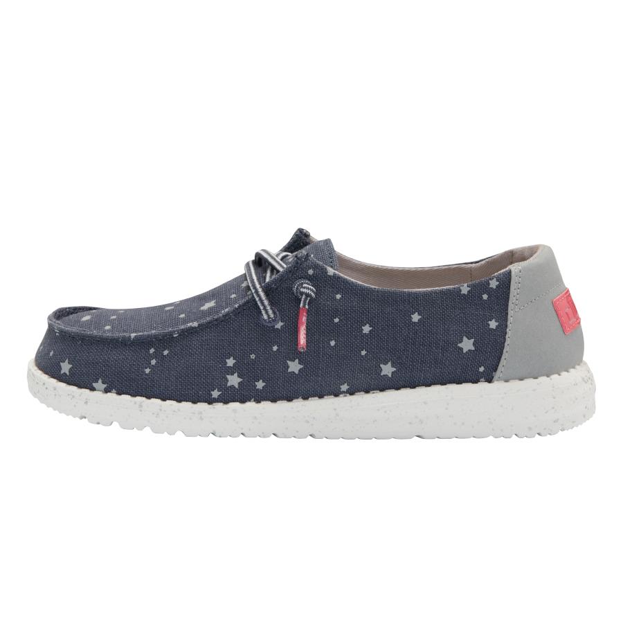 Kids' Hey Dude Wendy Slip On Shoes Navy | HMJ-532961