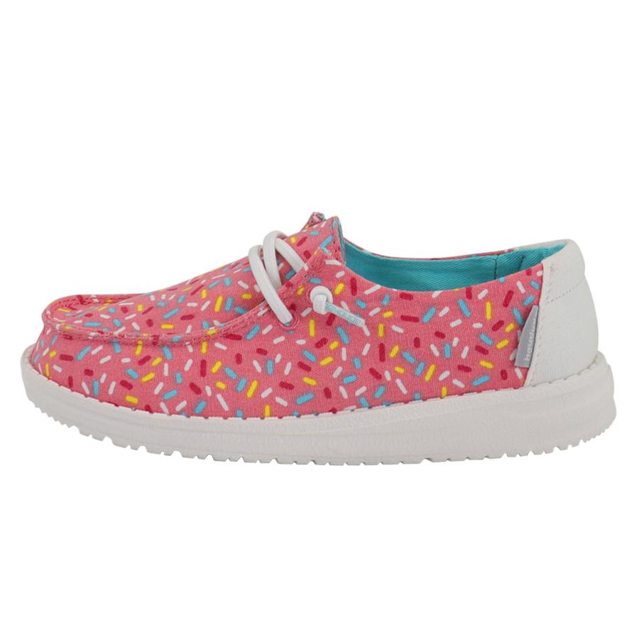 Kids' Hey Dude Wendy Slip On Shoes Pink | MPJ-329604