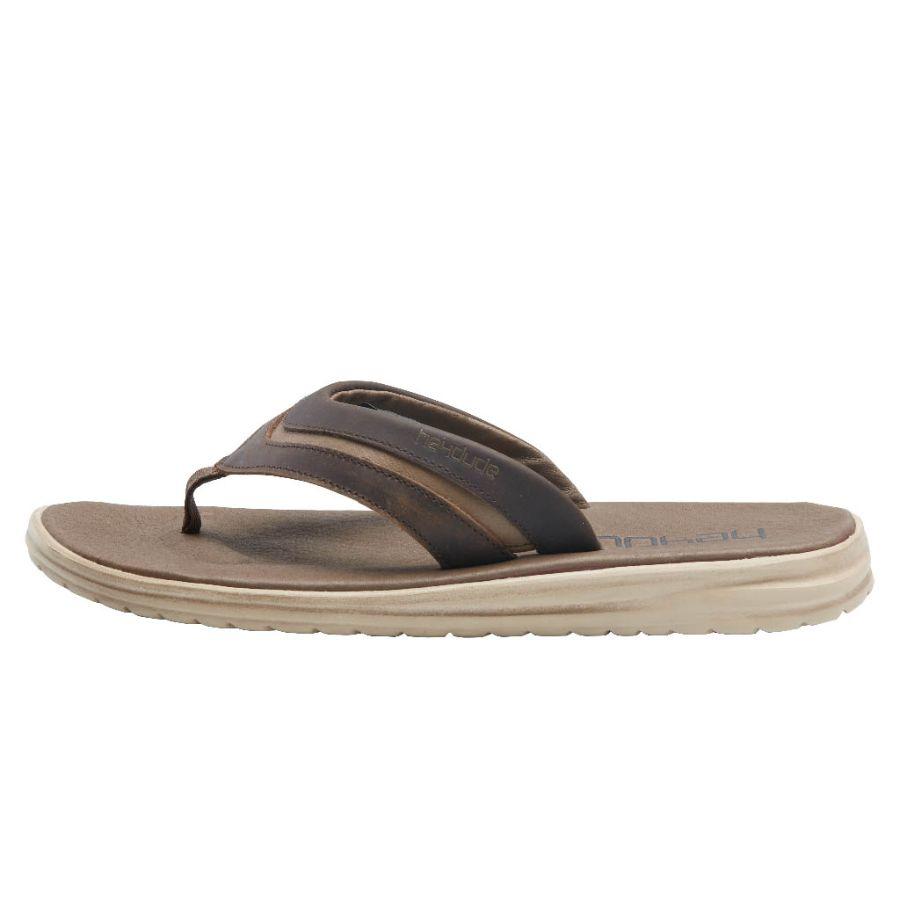 Men's Hey Dude Flinn Flip Flops Brown | CKO-436812