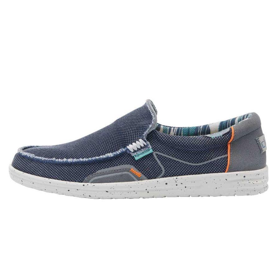 Men's Hey Dude Mikka Hawk Canvas Shoes Blue | JHR-461850