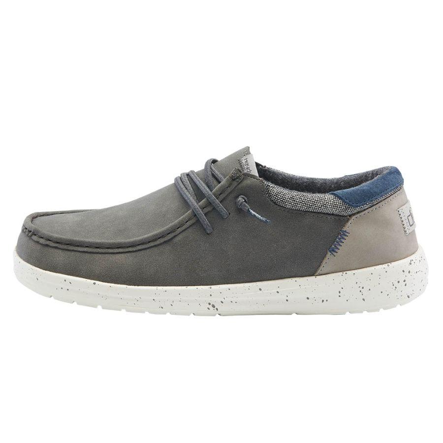 Men's Hey Dude Paul Leather Shoes Dark Grey | IMQ-236451