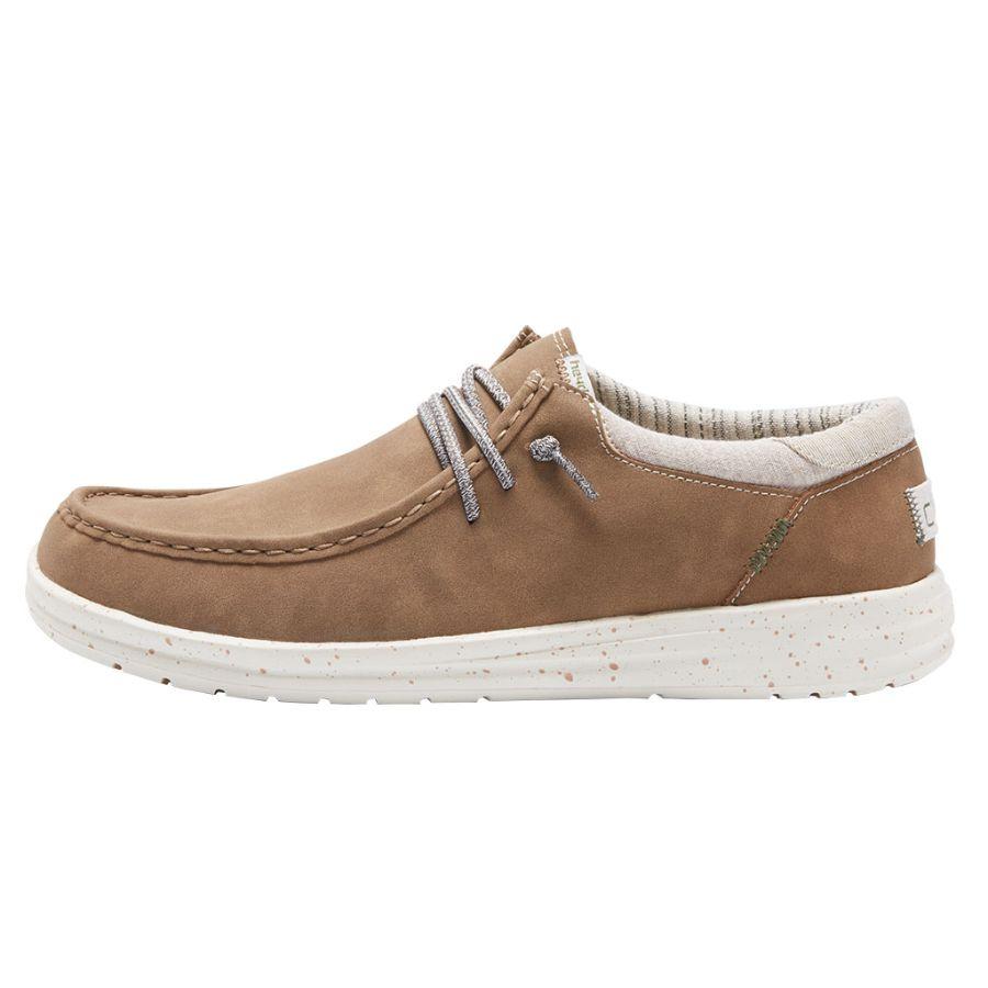 Men's Hey Dude Paul Leather Shoes Khaki | VOI-752198