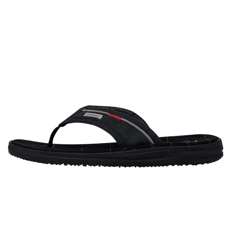 Men's Hey Dude Sami Flip Flops Black | NVW-750186