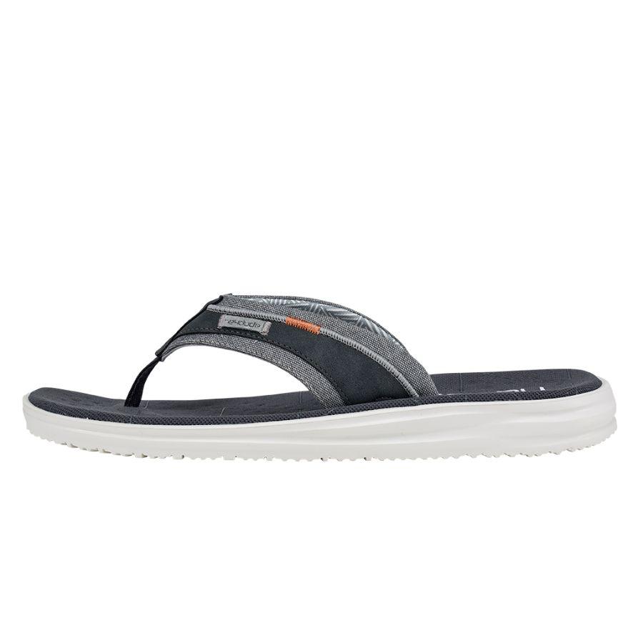 Men's Hey Dude Sami Flip Flops Navy | QWY-198065