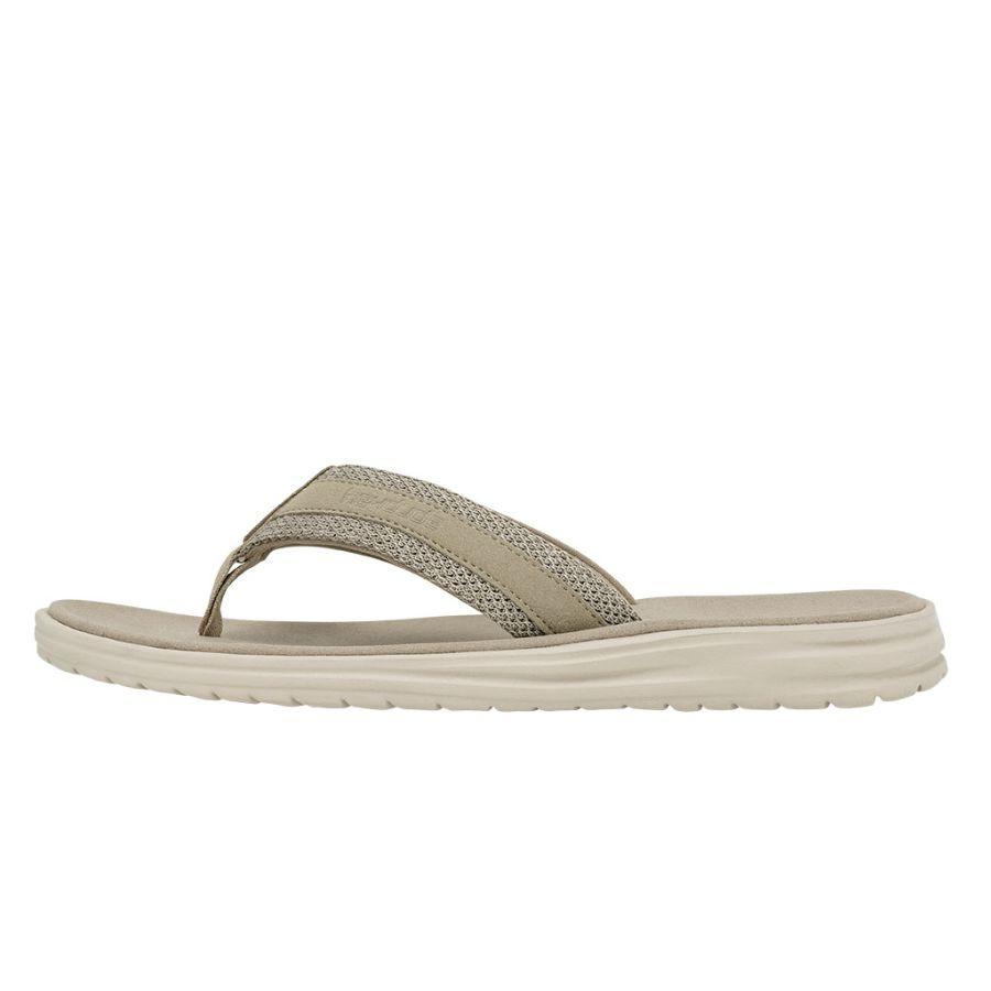 Men's Hey Dude Sami Sox Flip Flops Beige | IUM-190547