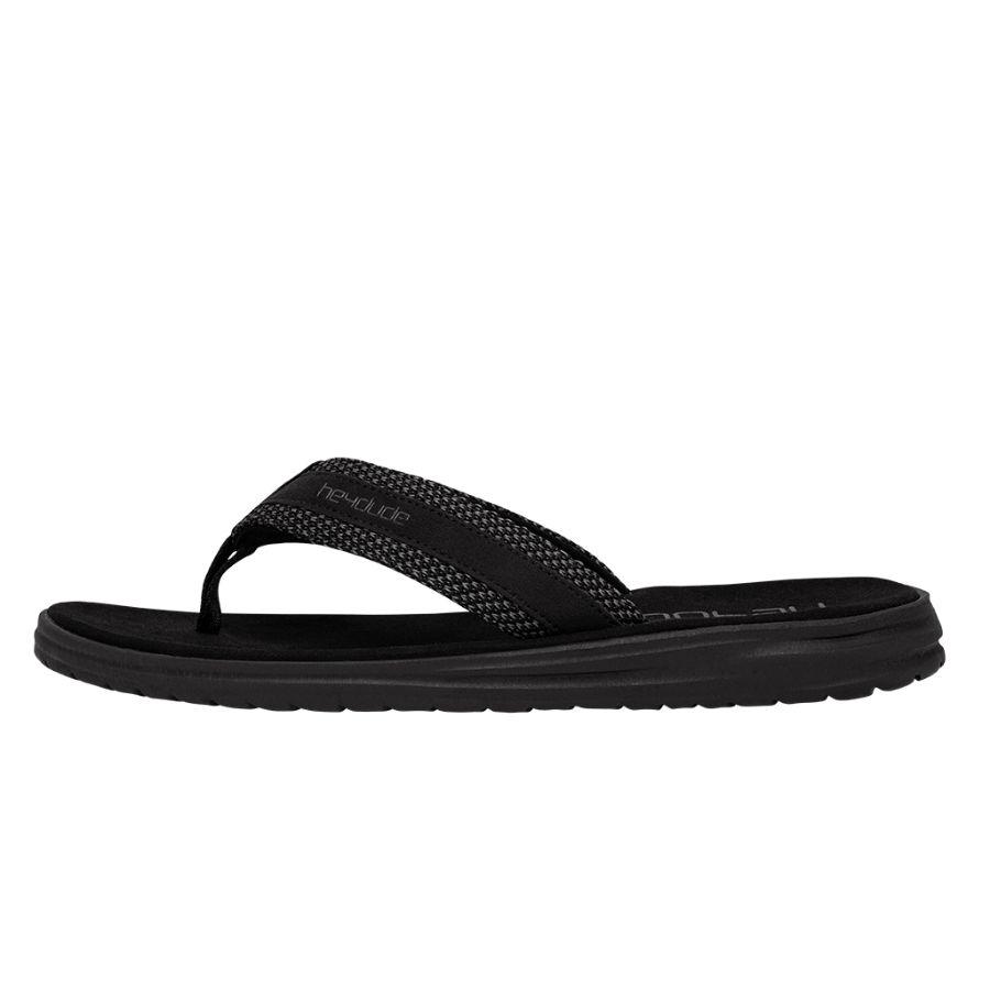 Men's Hey Dude Sami Sox Flip Flops Black | DSZ-541726