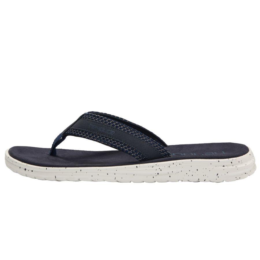 Men's Hey Dude Sami Sox Flip Flops Navy | MFL-476012