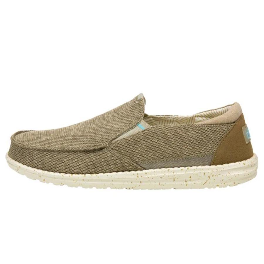 Men's Hey Dude Thad Sox Slip On Shoes Brown | CLS-638149