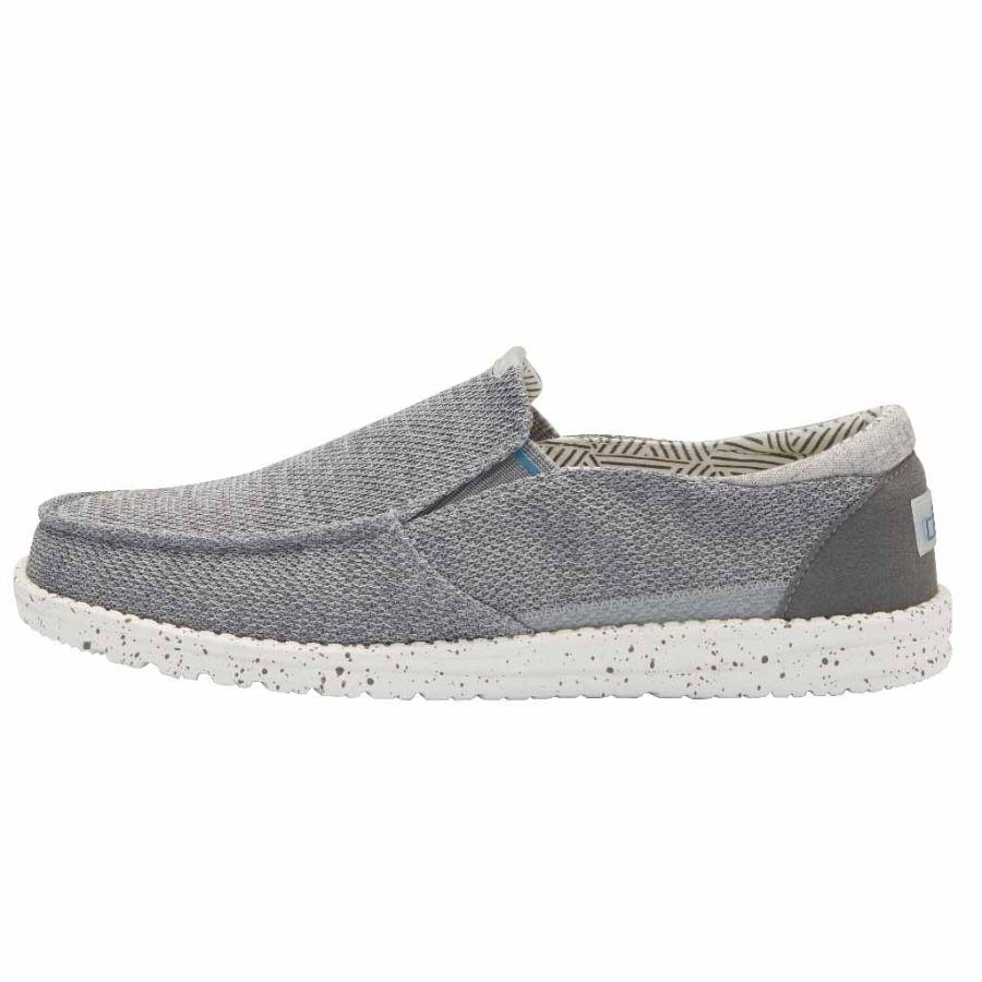 Men's Hey Dude Thad Sox Slip On Shoes Grey | XTO-472508