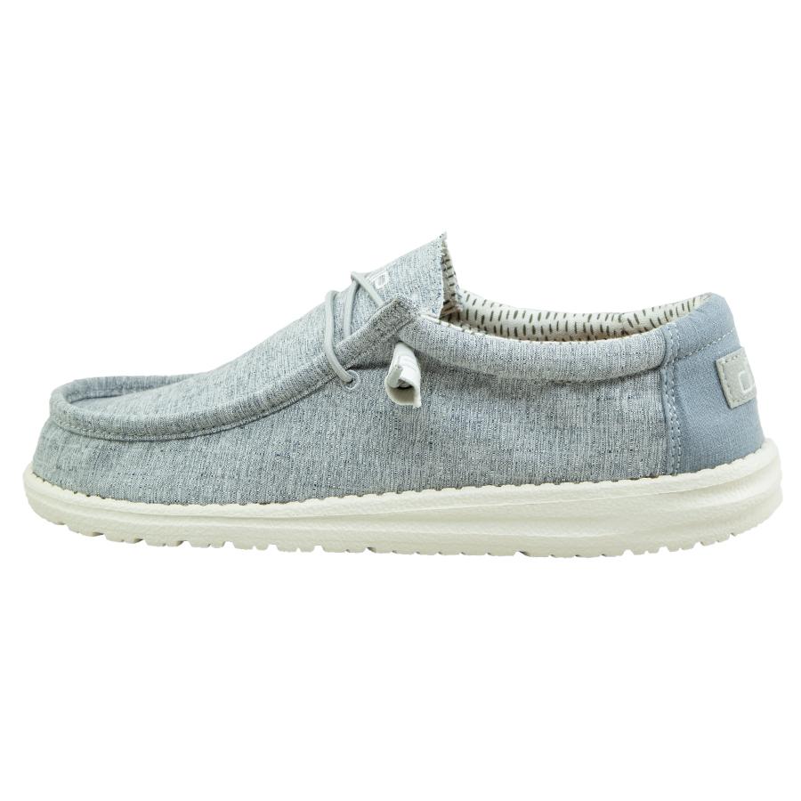 Men's Hey Dude Wally Slip On Shoes Blue | JFX-875036