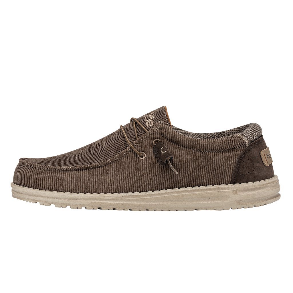 Men's Hey Dude Wally Slip On Shoes Brown | MCS-426078