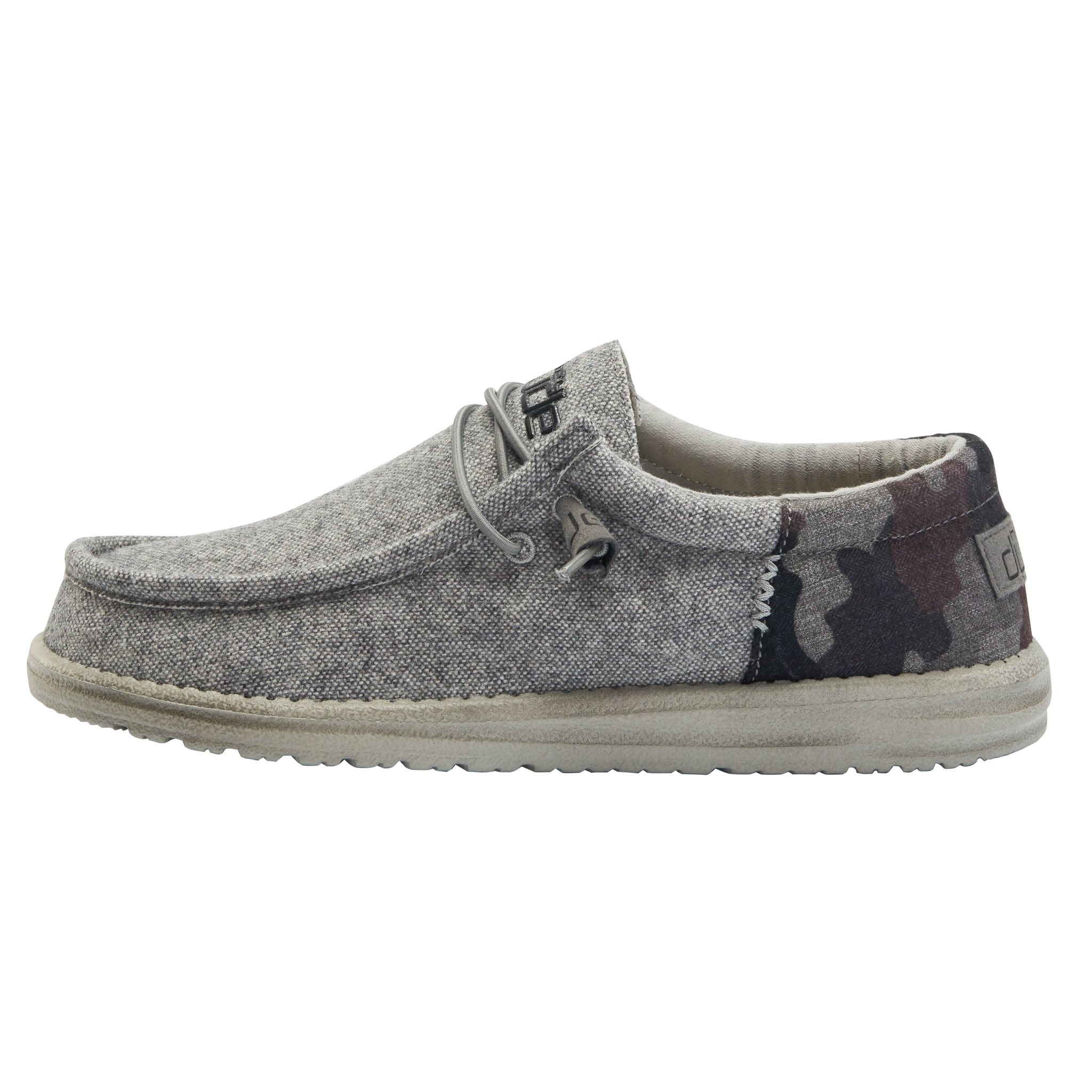 Men's Hey Dude Wally Slip On Shoes Camo Grey | MPZ-240198