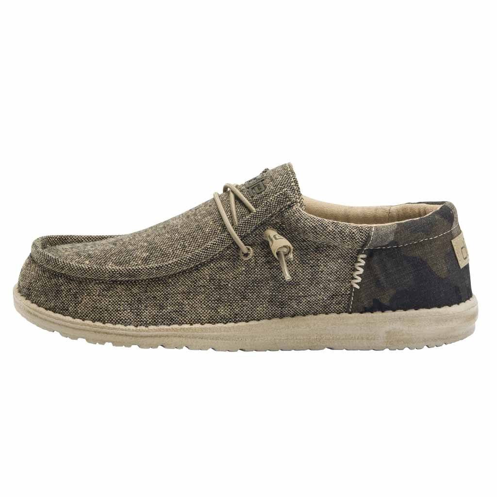 Men's Hey Dude Wally Slip On Shoes Camo | NKE-657341