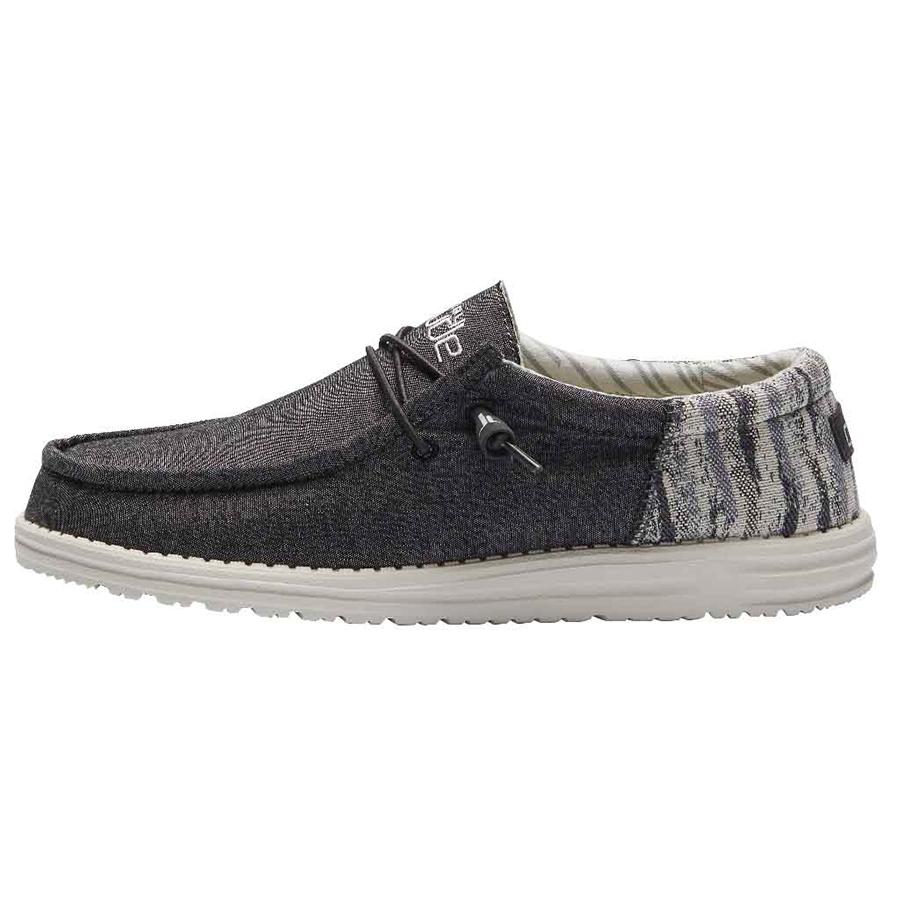 Men's Hey Dude Wally Slip On Shoes Dark Grey Blue | HFK-379205