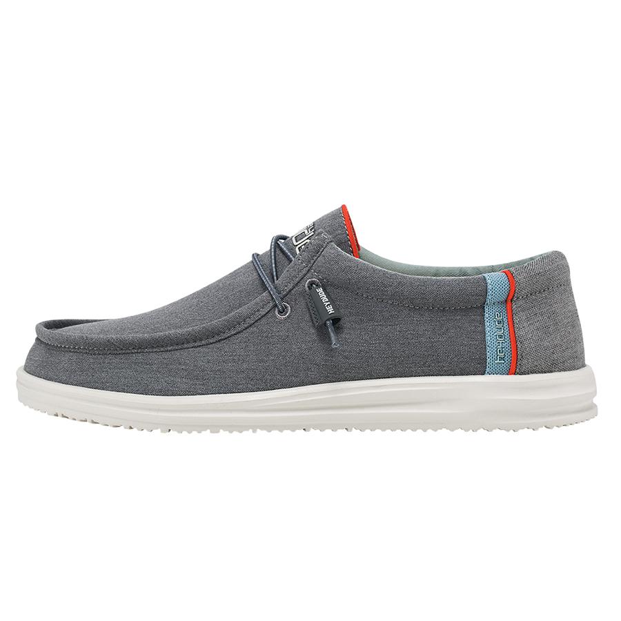 Men's Hey Dude Wally Slip On Shoes Grey | KJL-270169