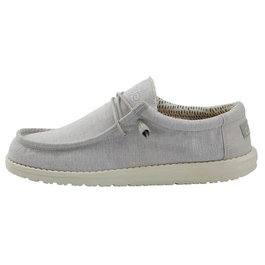 Men's Hey Dude Wally Slip On Shoes Grey | XYI-526730