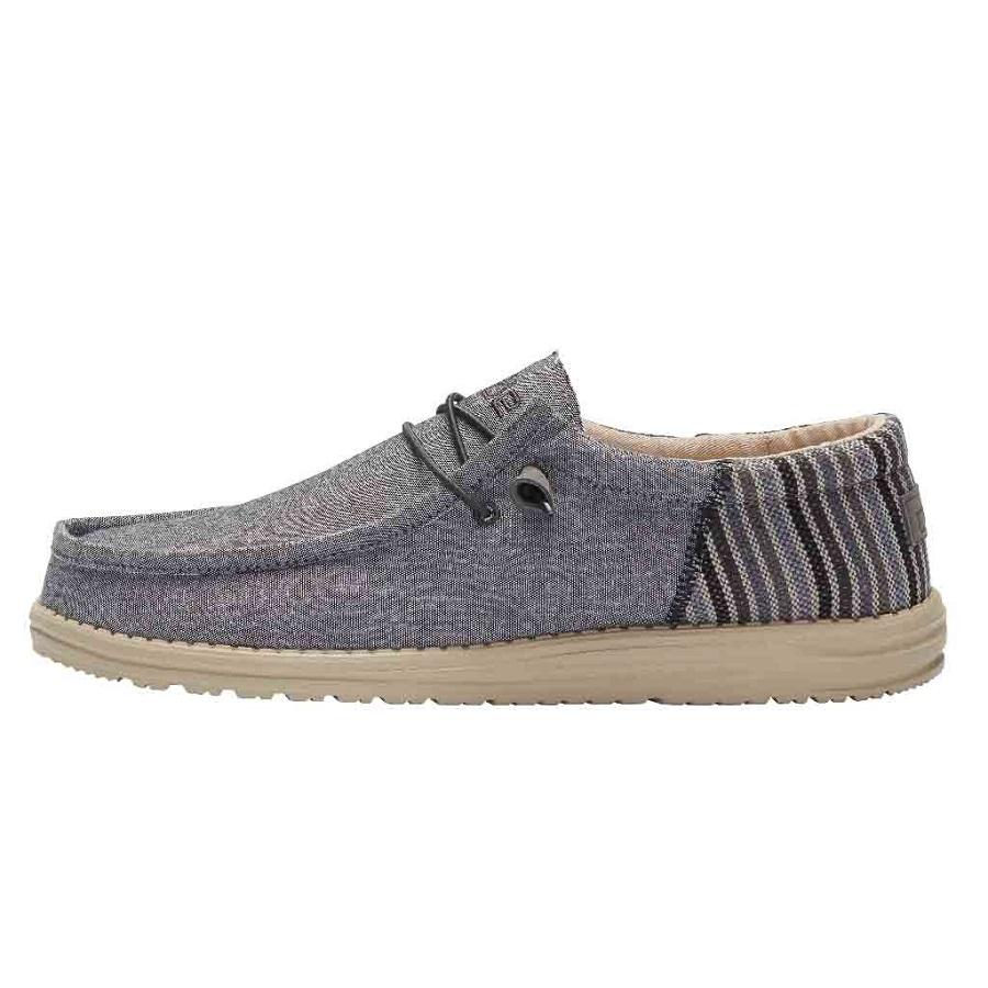 Men's Hey Dude Wally Slip On Shoes Light Purple | EDF-750329