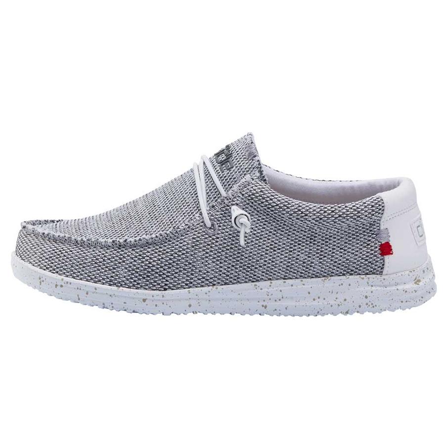 Men's Hey Dude Wally Slip On Shoes White | KHE-042163