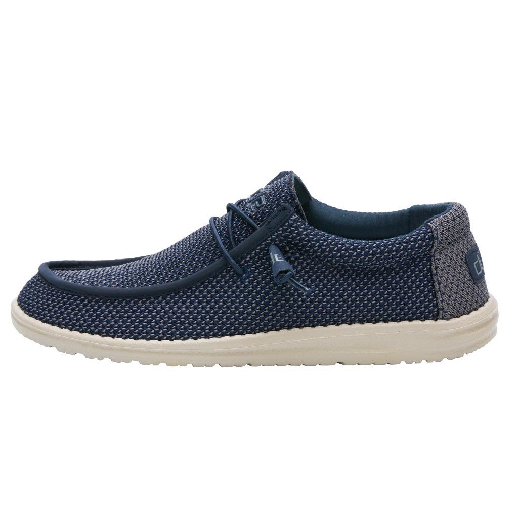 Men's Hey Dude Wally Sox Tennis Shoes Navy | AJK-931640