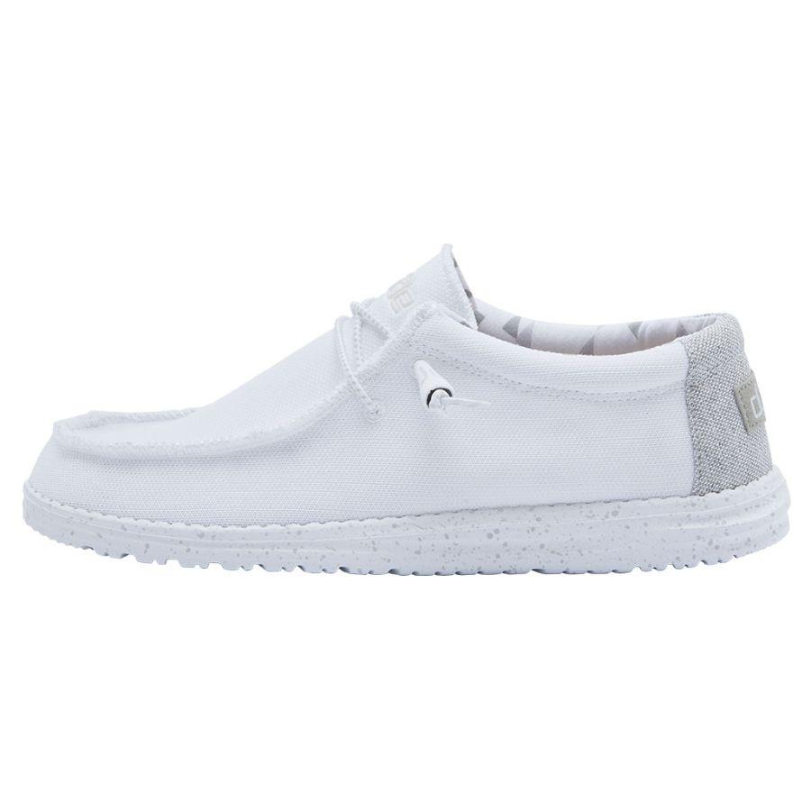 Men's Hey Dude Wally Sox Tennis Shoes White | SGM-163872