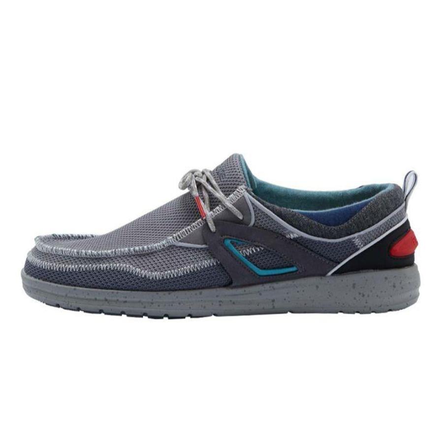 Men's Hey Dude Wally Storm Tennis Shoes Dark Grey | UCZ-570683