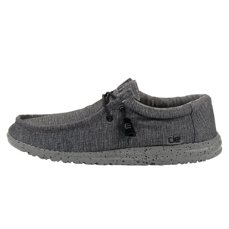 Men's Hey Dude Wally Stretch Slip On Shoes Grey | CRX-897402