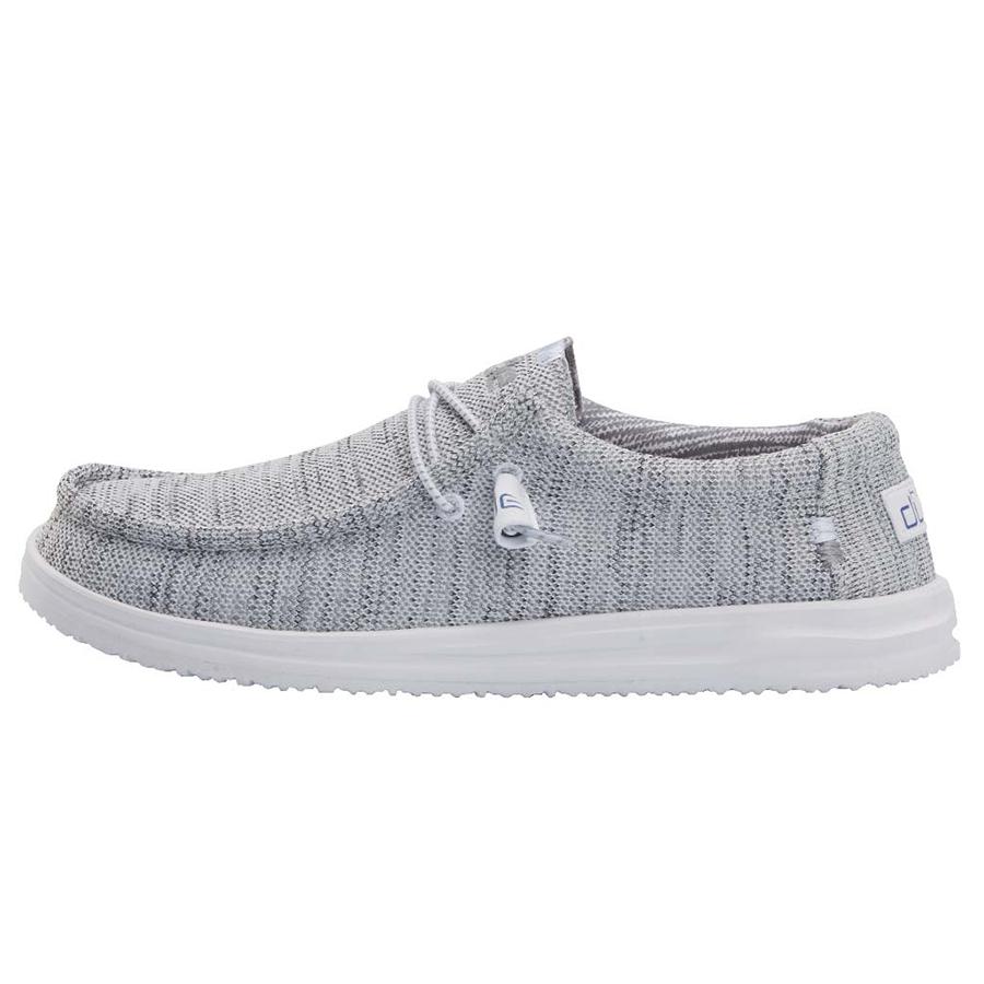 Men's Hey Dude Wally Tennis Shoes Grey | ZNJ-248071