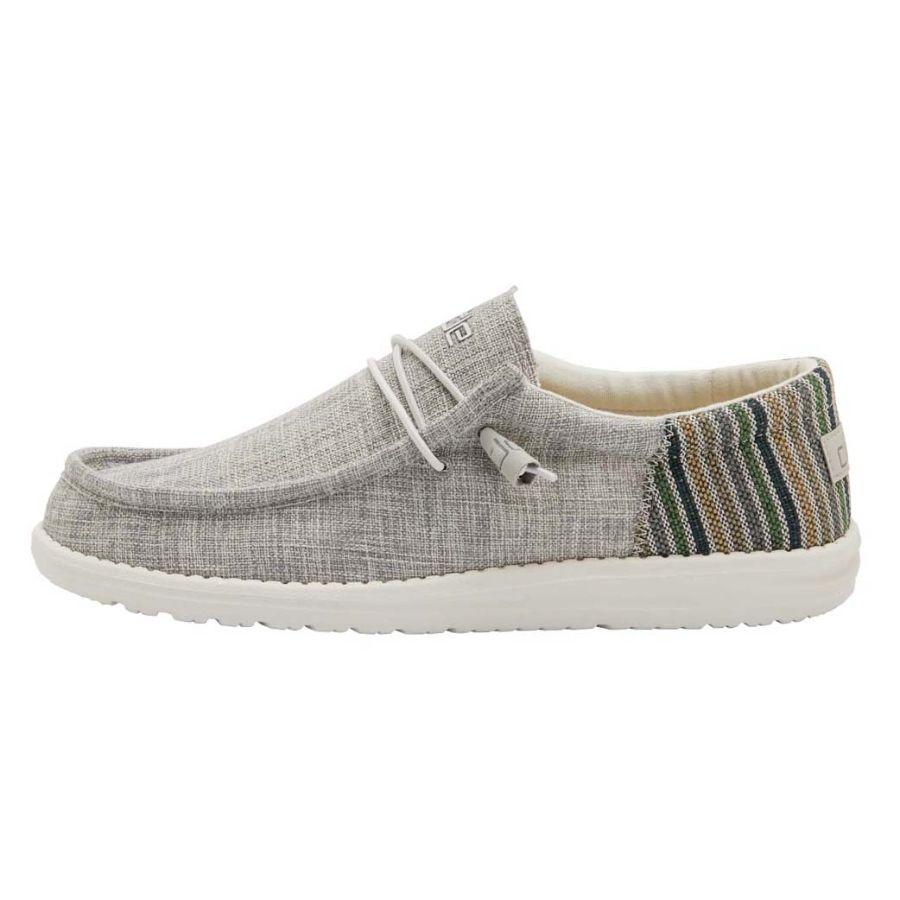 Men's Hey Dude Wally Woven Slip On Shoes Grey | HOF-341056