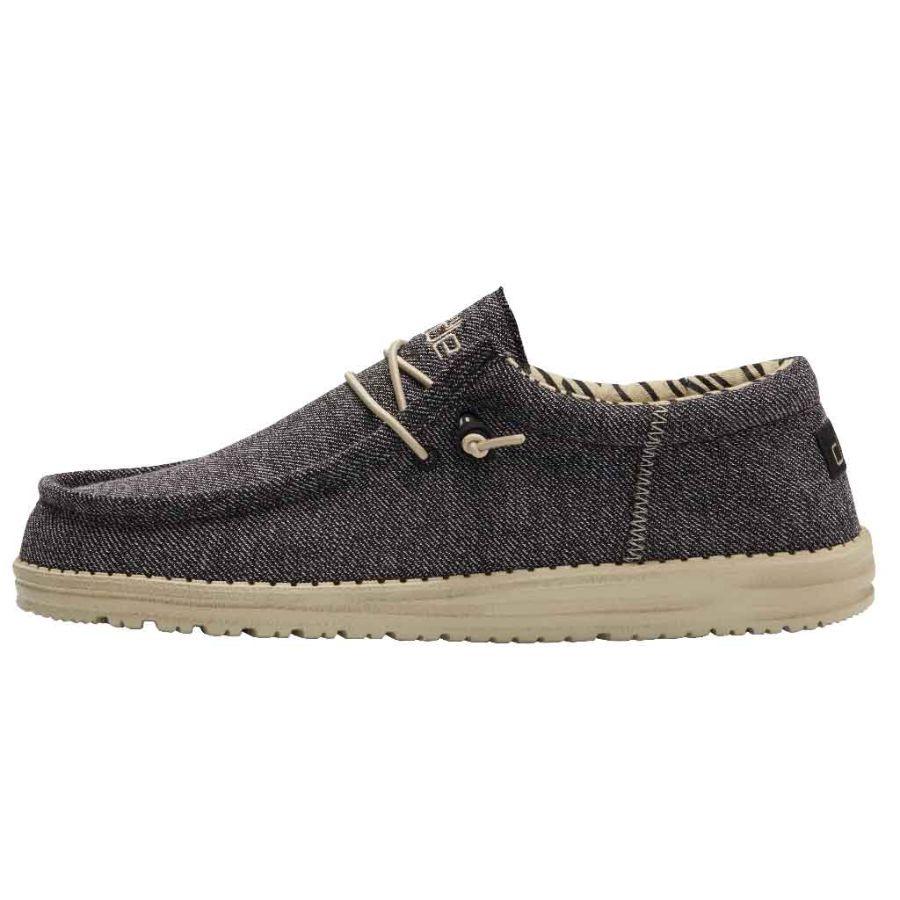 Men's Hey Dude Wally Woven Slip On Shoes Grey | IZB-829640