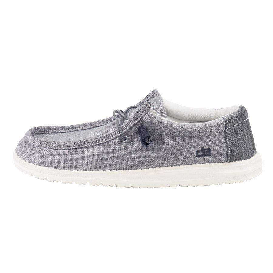 Men's Hey Dude Wally Woven Slip On Shoes Grey | QBN-506723