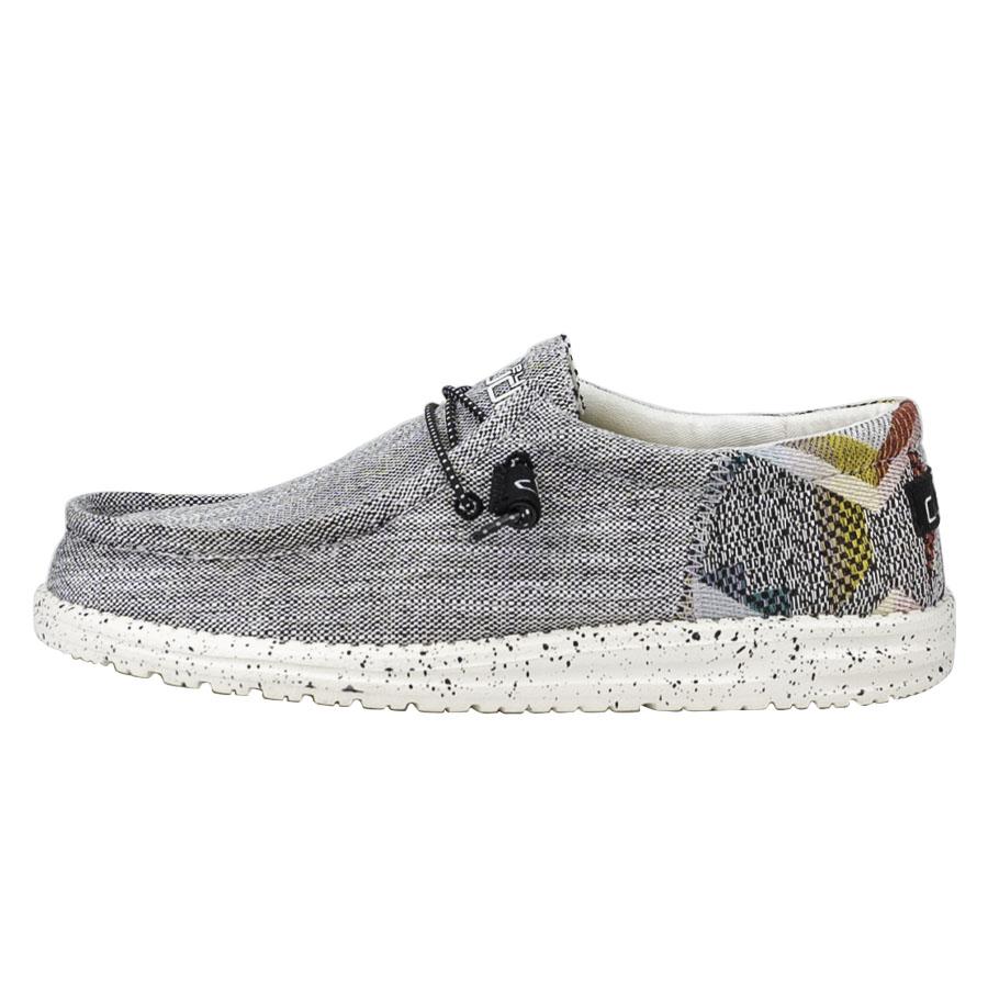 Men's Hey Dude Wally Woven Slip On Shoes Grey | WZG-459287