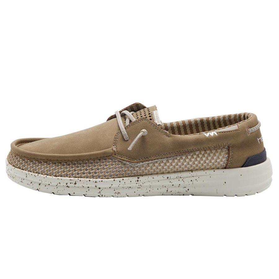 Men's Hey Dude Welsh Boat Shoes Beige | CBM-247019