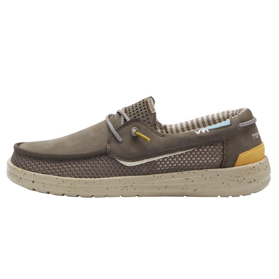 Men's Hey Dude Welsh Boat Shoes Brown | MUV-603418