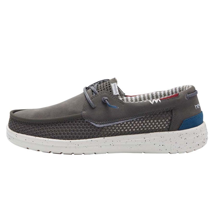 Men's Hey Dude Welsh Boat Shoes Dark Grey | VWM-308164