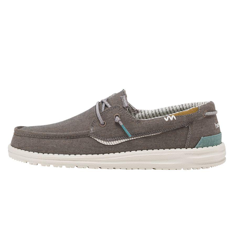 Men's Hey Dude Welsh Boat Shoes Grey Brown | NPX-847392