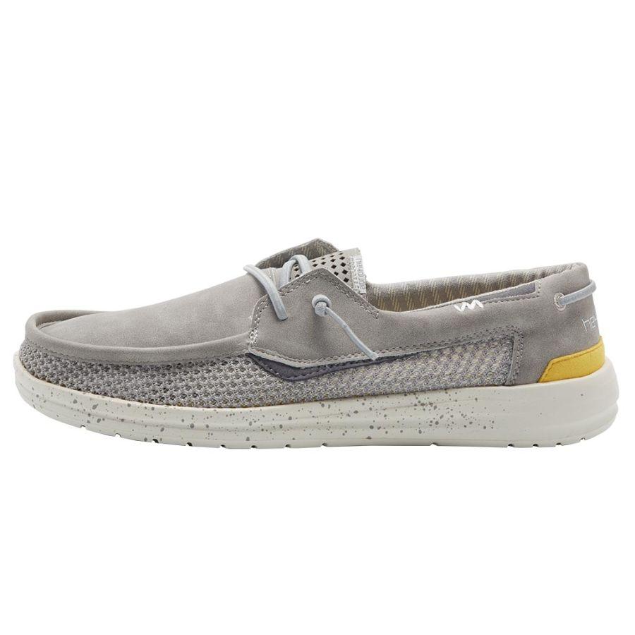 Men's Hey Dude Welsh Boat Shoes Grey | LIM-754036