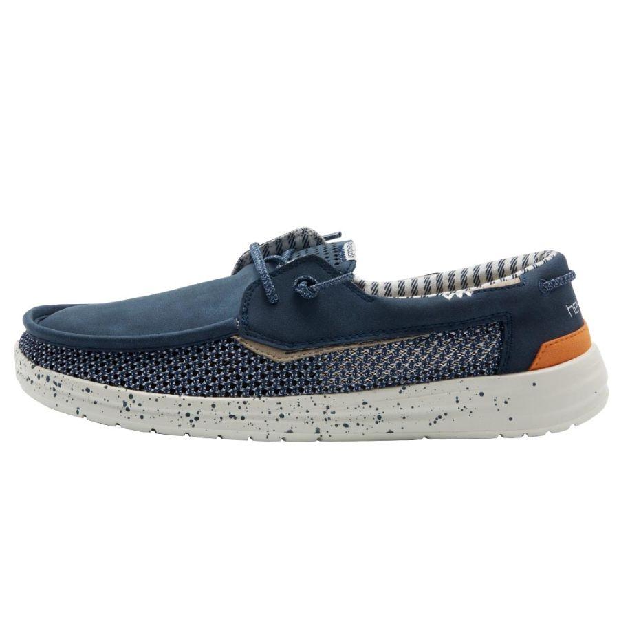 Men's Hey Dude Welsh Boat Shoes Navy | HZQ-792081