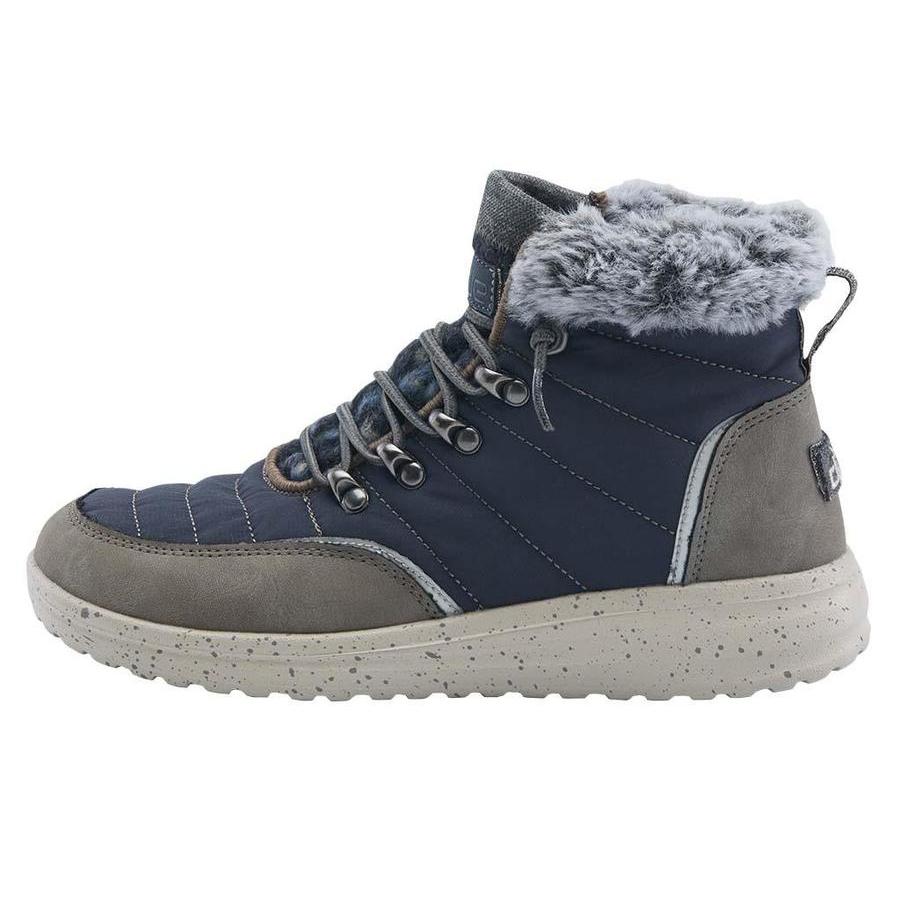 Women's Hey Dude Brandy Boots Navy | OMC-439785