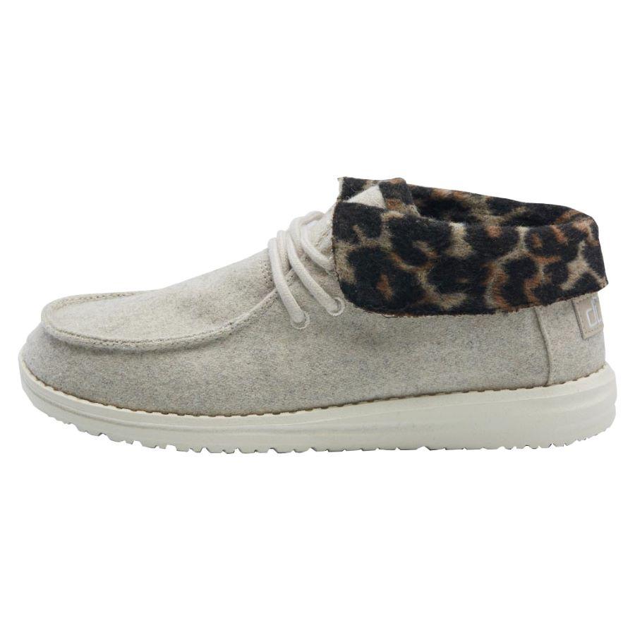 Women's Hey Dude Britt Cheetah Boots Cream | MAK-473560