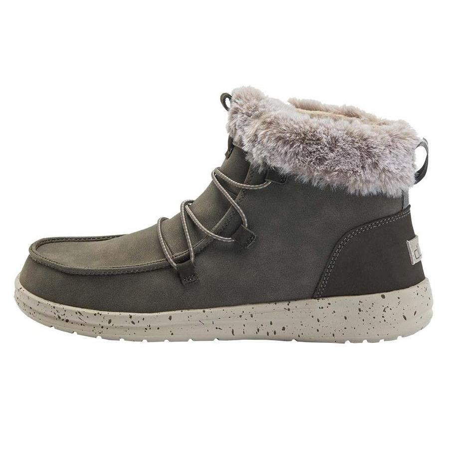 Women's Hey Dude Eloise Boots Olive | EUN-852749