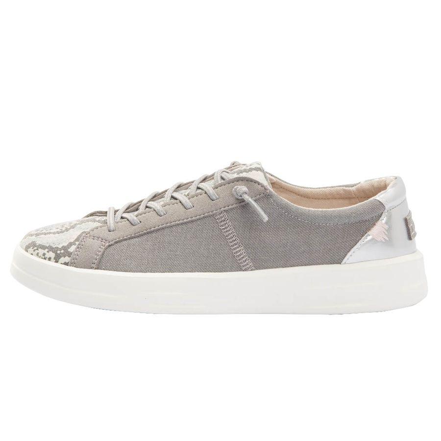 Women's Hey Dude Karina Sneakers Silver | SXK-107568