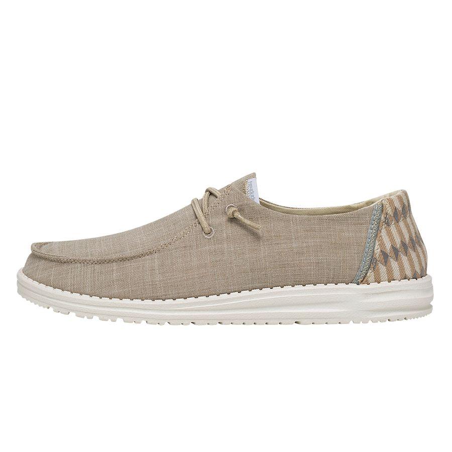 Women's Hey Dude Wendy Canvas Shoes Beige | GFA-397250