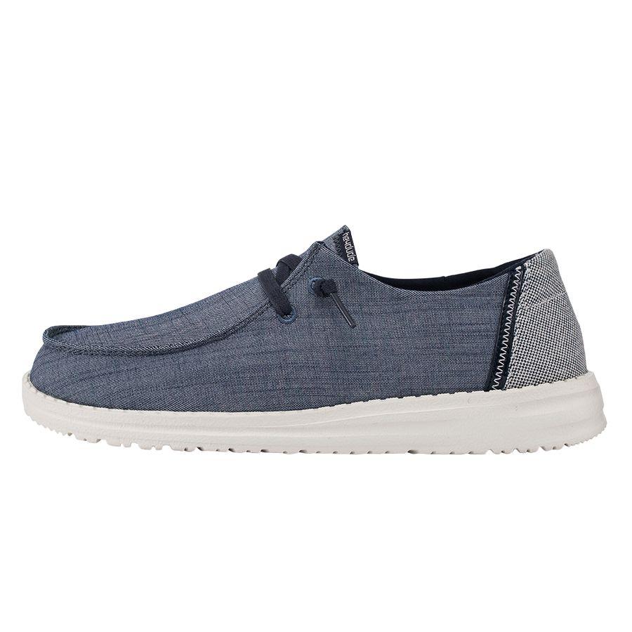 Women's Hey Dude Wendy Canvas Shoes Blue | ONG-618390