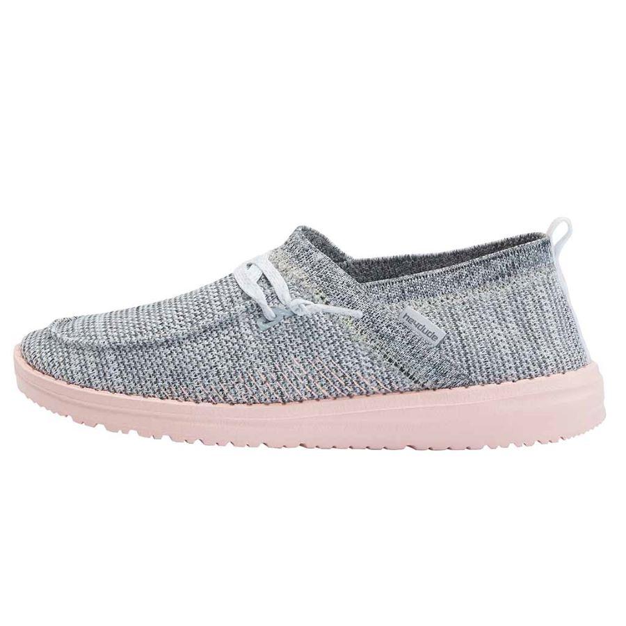 Women's Hey Dude Wendy Halo Tennis Shoes White Pink | TQZ-364579