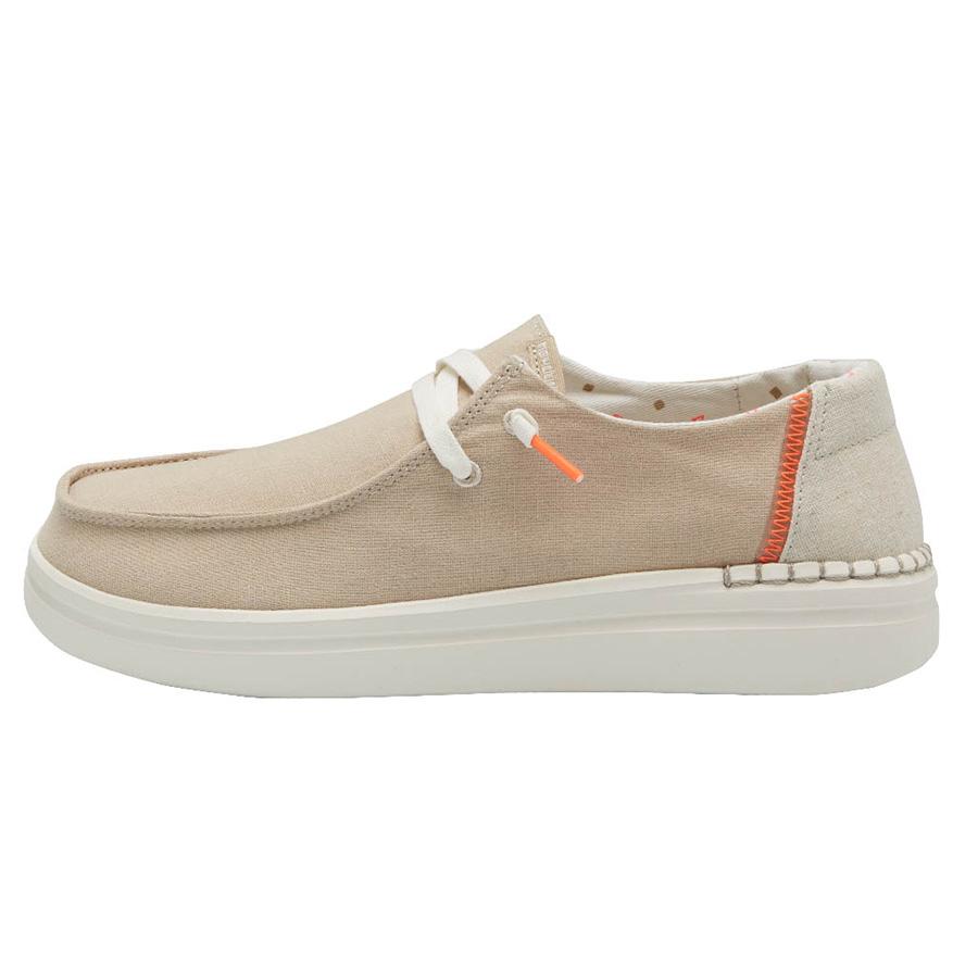 Women's Hey Dude Wendy Rise Slip On Shoes Light Brown | IOA-421967