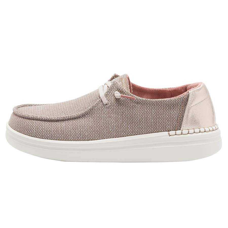 Women's Hey Dude Wendy Rise Slip On Shoes Brown | WOP-346051