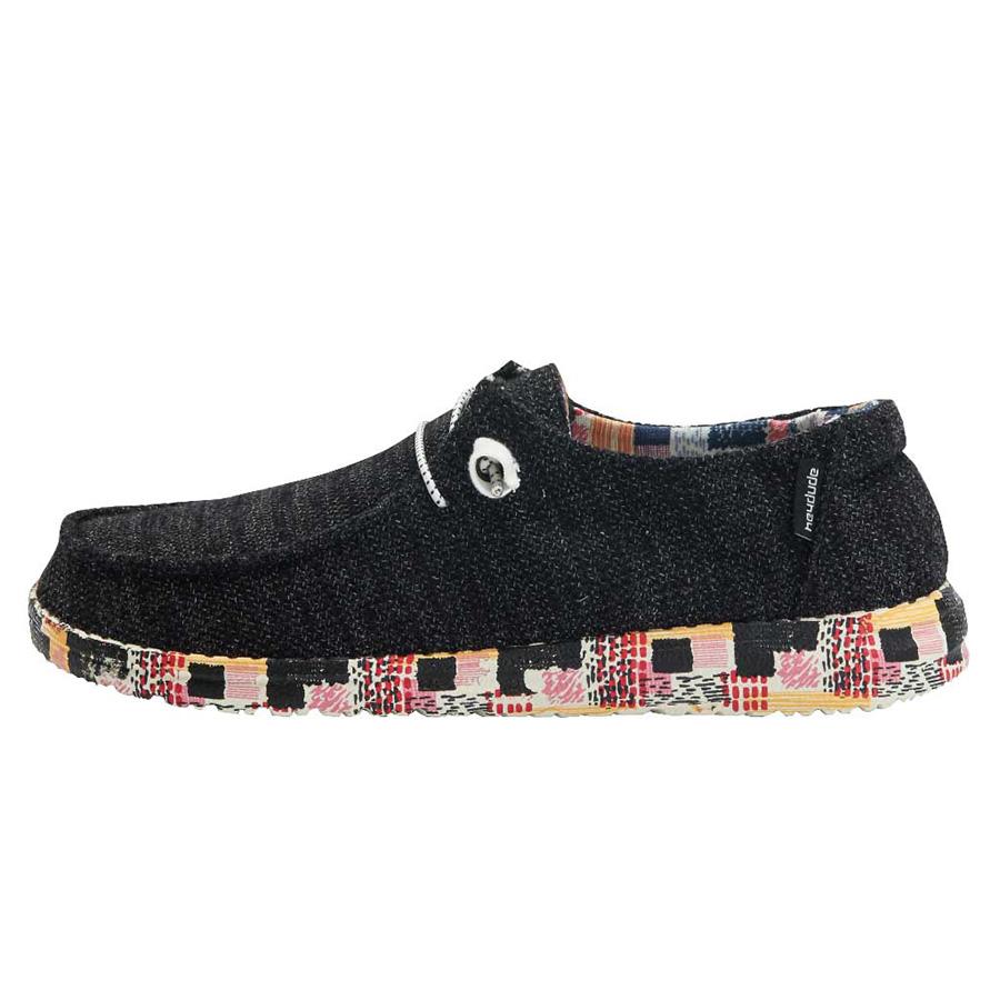 Women's Hey Dude Wendy Slip On Shoes Black | JAF-086723