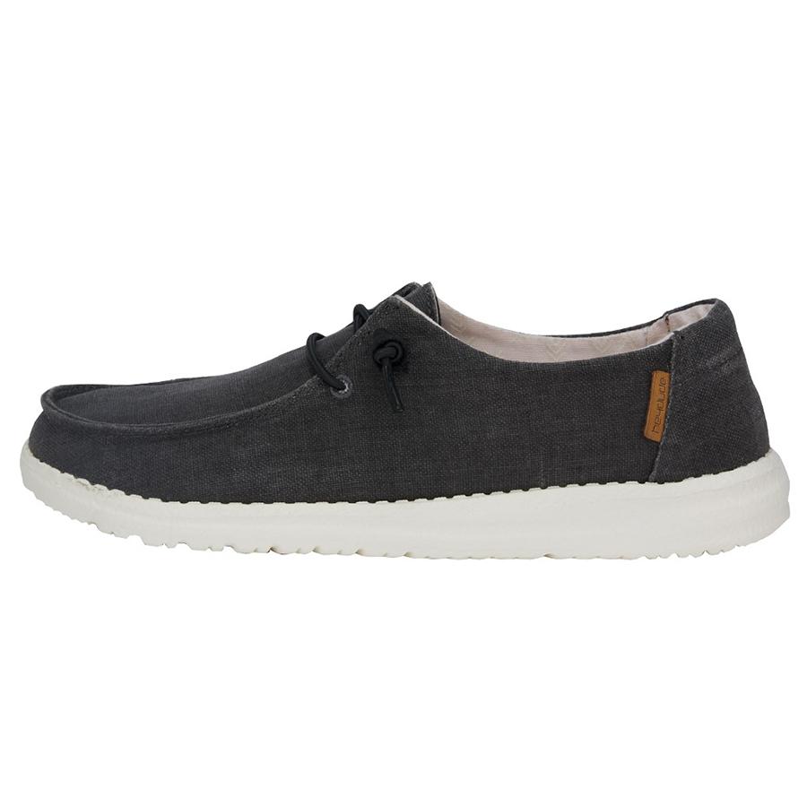 Women's Hey Dude Wendy Slip On Shoes Black | PVM-039748